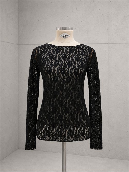 top pizzo manica lunga SUSY MIX | 27091NERO